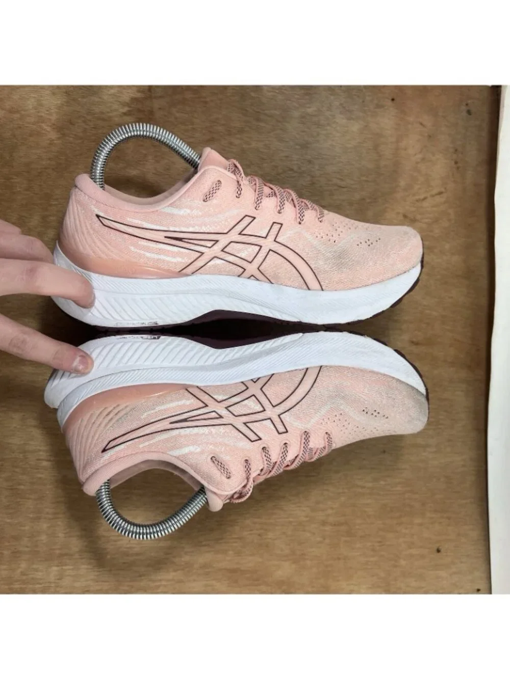 Asics Pink Athletic Running Shoes
